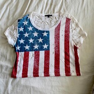 American flag crop top